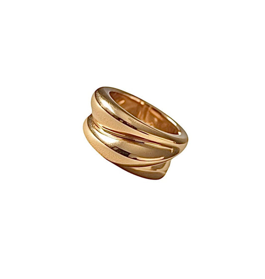 18k gold contemporary band ring | Fine jewelry Made in Italy