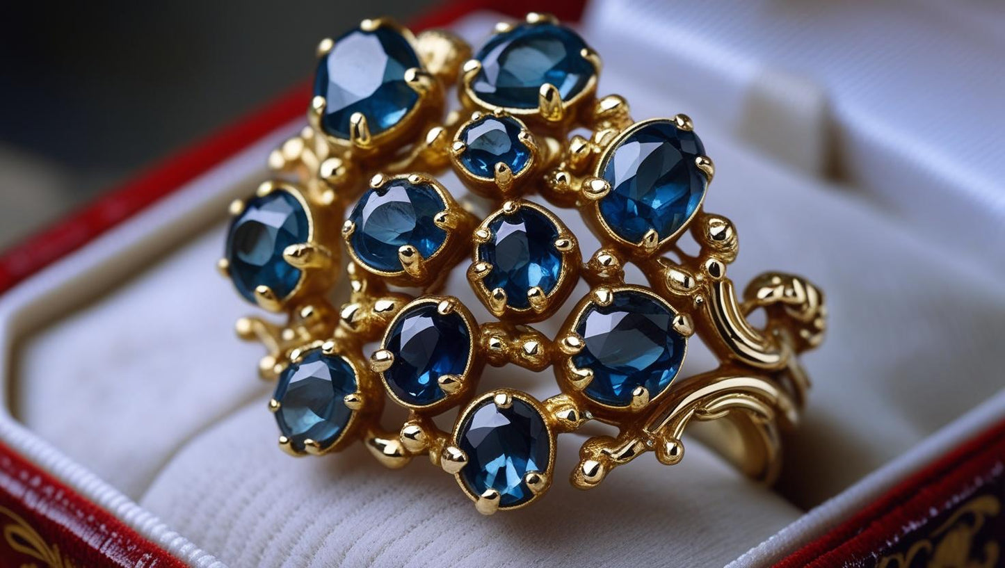 Blue Water Mirrors Ring