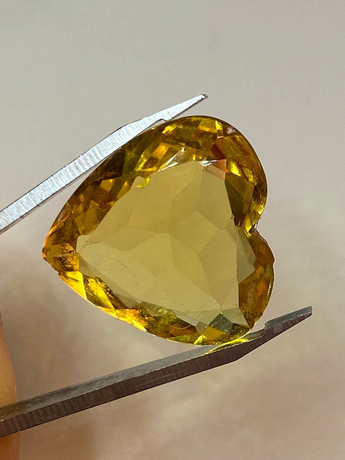 Quarzo Citrino naturale - 19,5 ct - taglio cuore