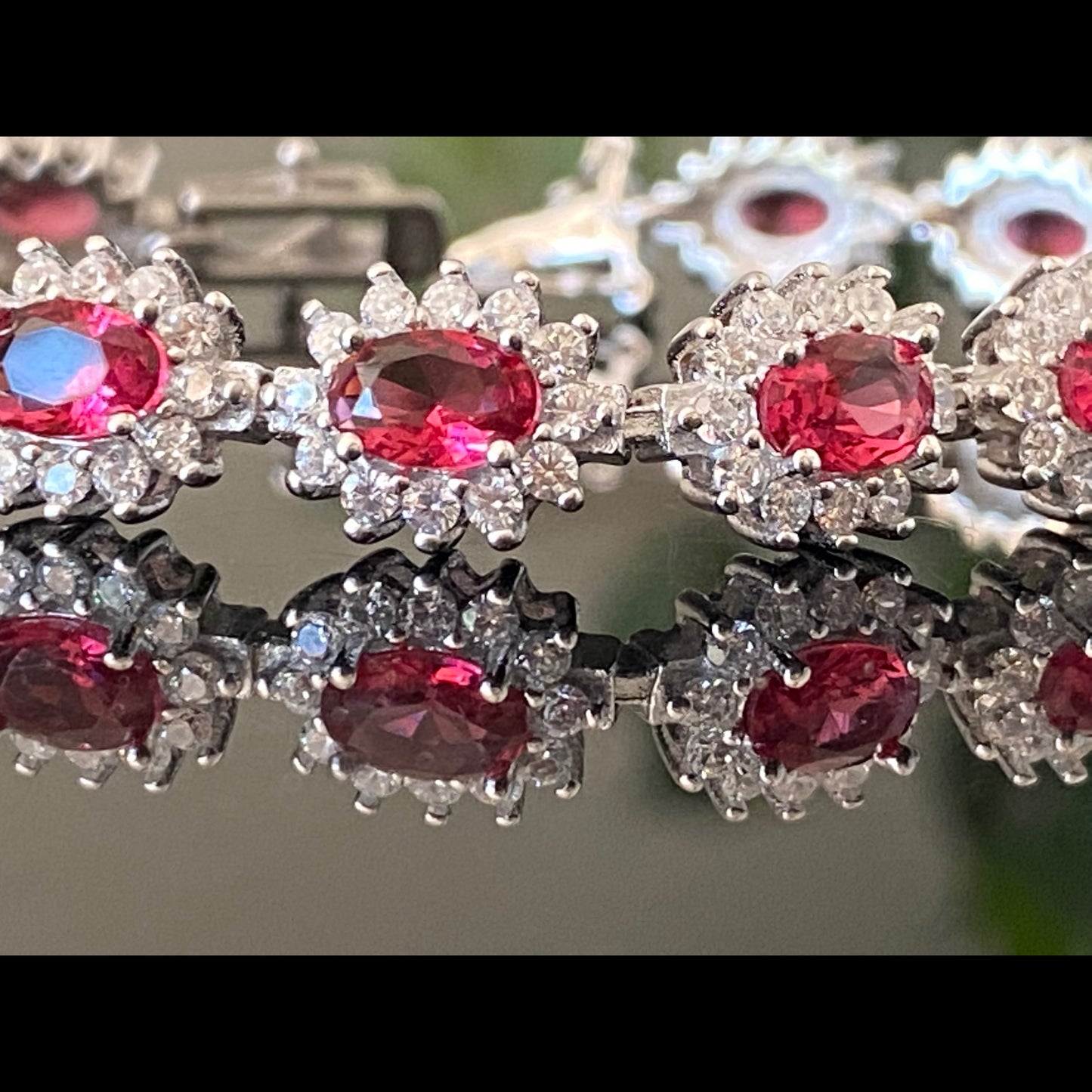 Bracciale Tennis Sissi - rosso rubino