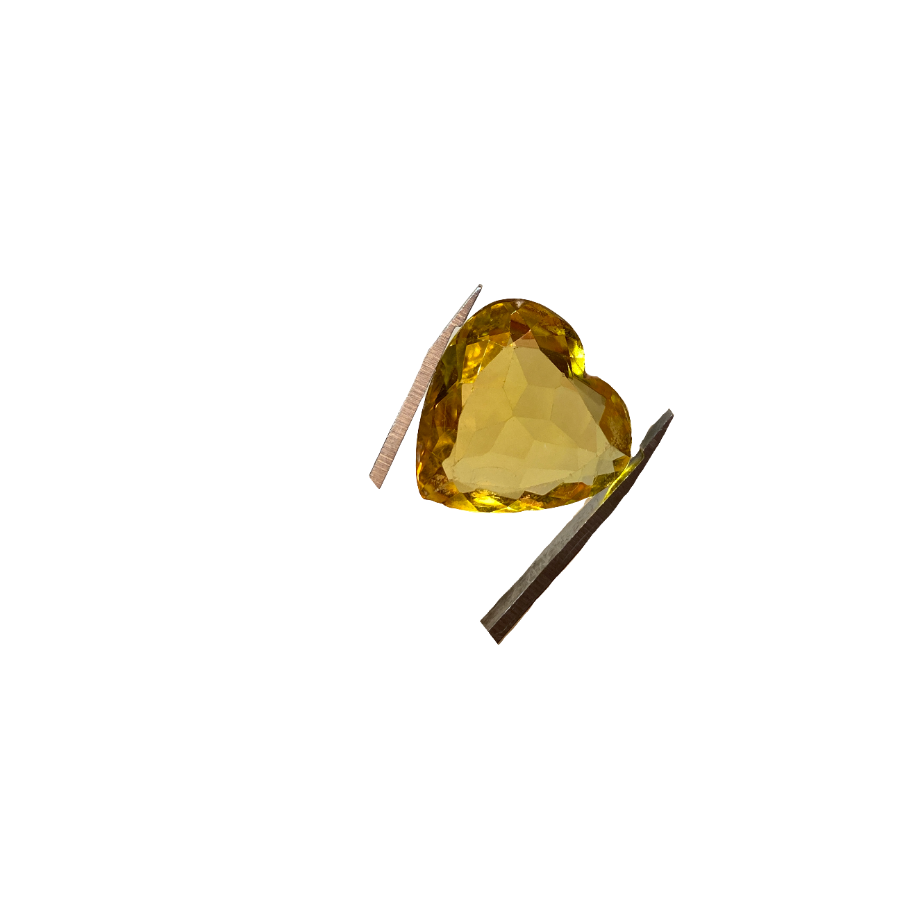 19.5 carat natural Citrine Quartz Heart