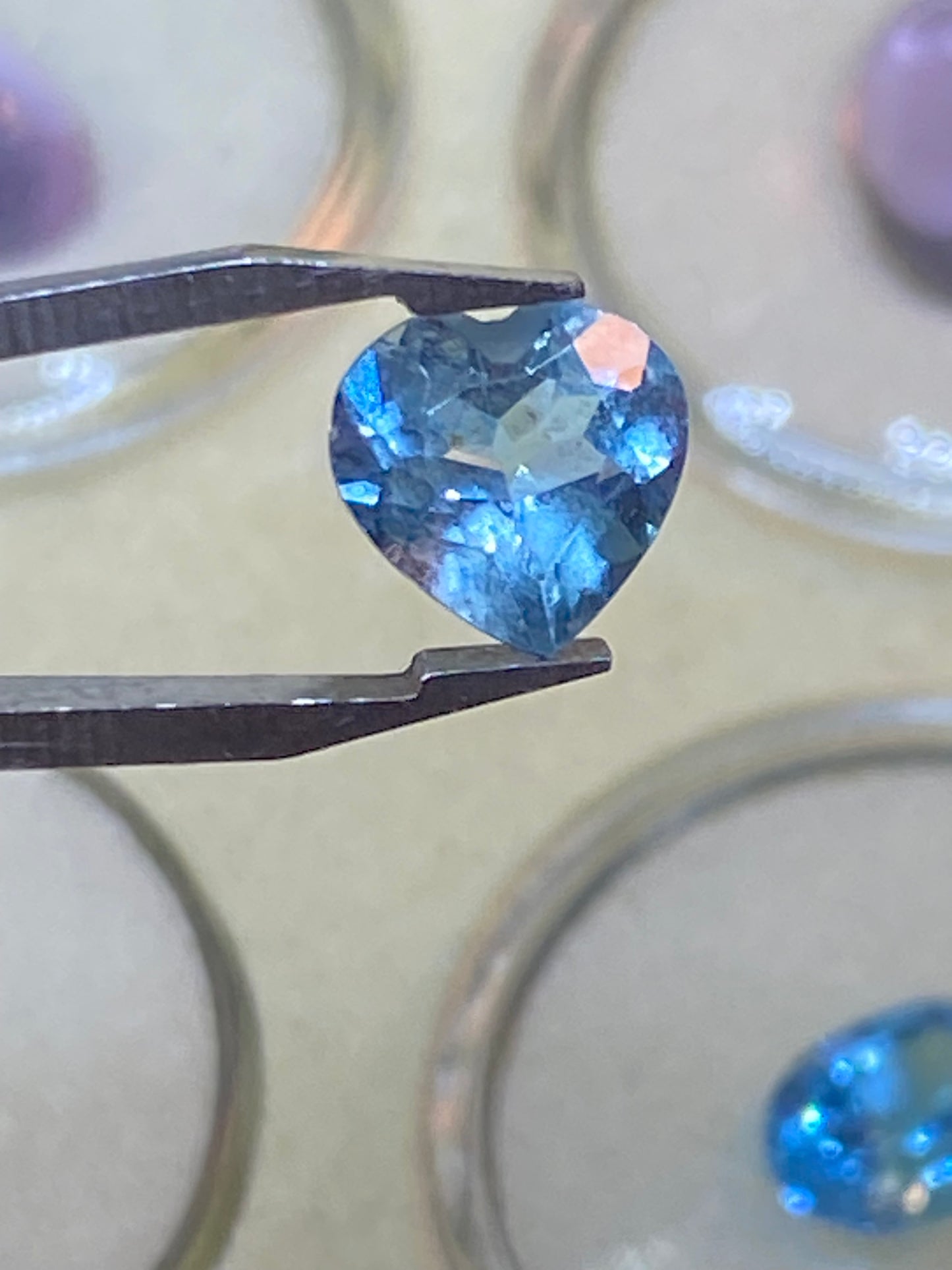 Topazio azzurro naturale - 2,5 ct - taglio cuore