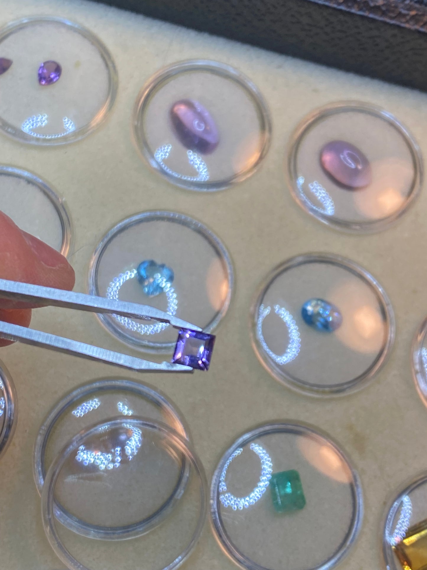 Ametista naturale - 2,5 ct - coppia