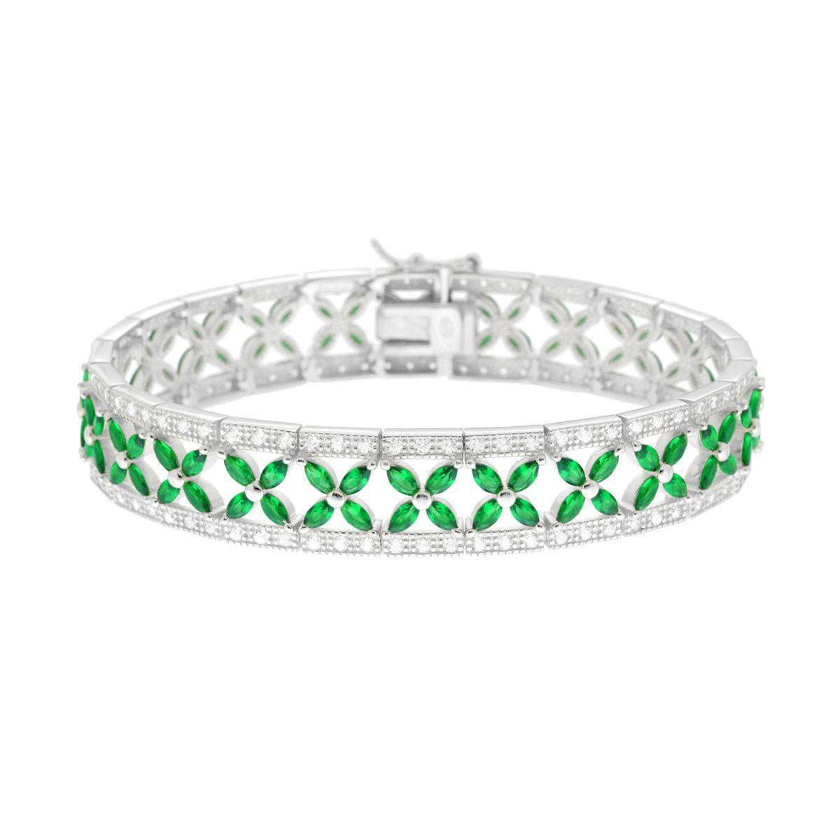 Bracciale Tennis Princess - verde smeraldo