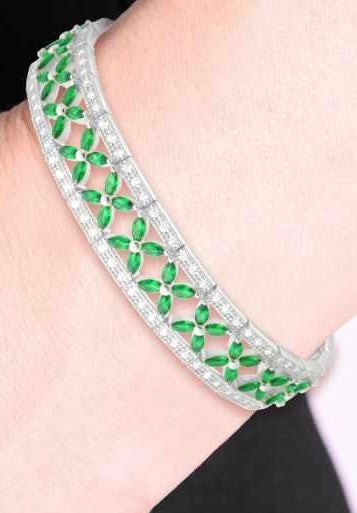 Bracciale Tennis Princess - verde smeraldo