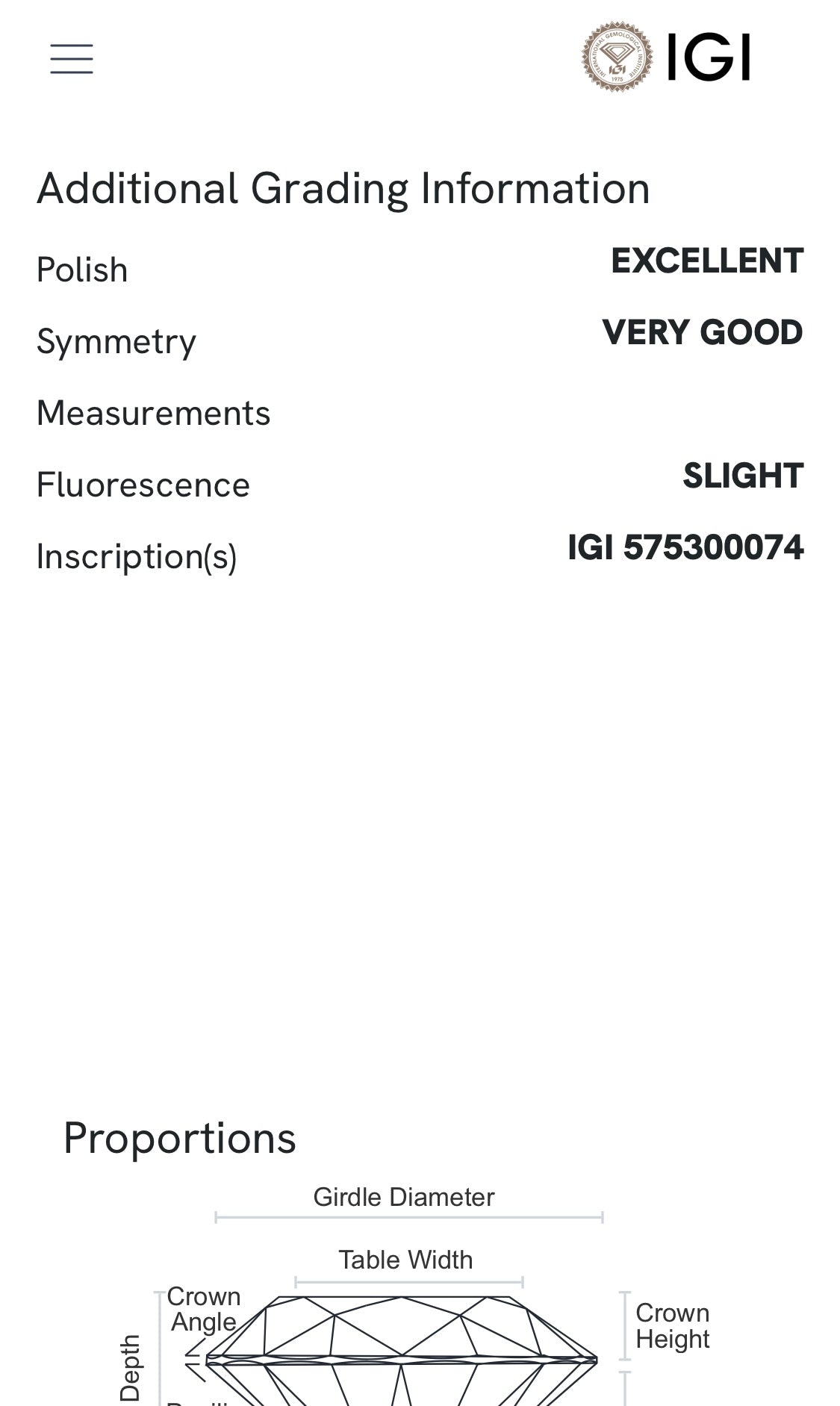 Diamante 1,50 ct col. D SI1 certificato IGI