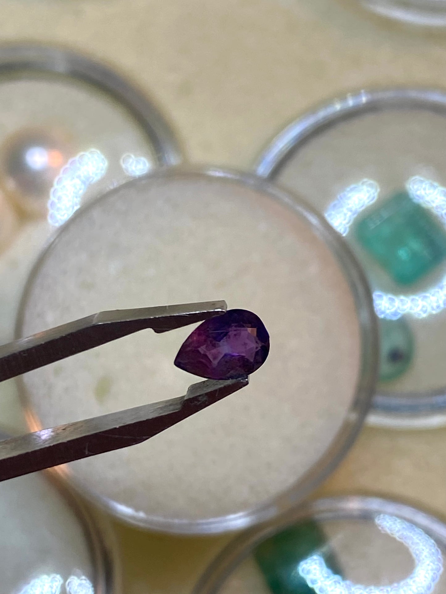 Ametista naturale - 1 ct - taglio goccia