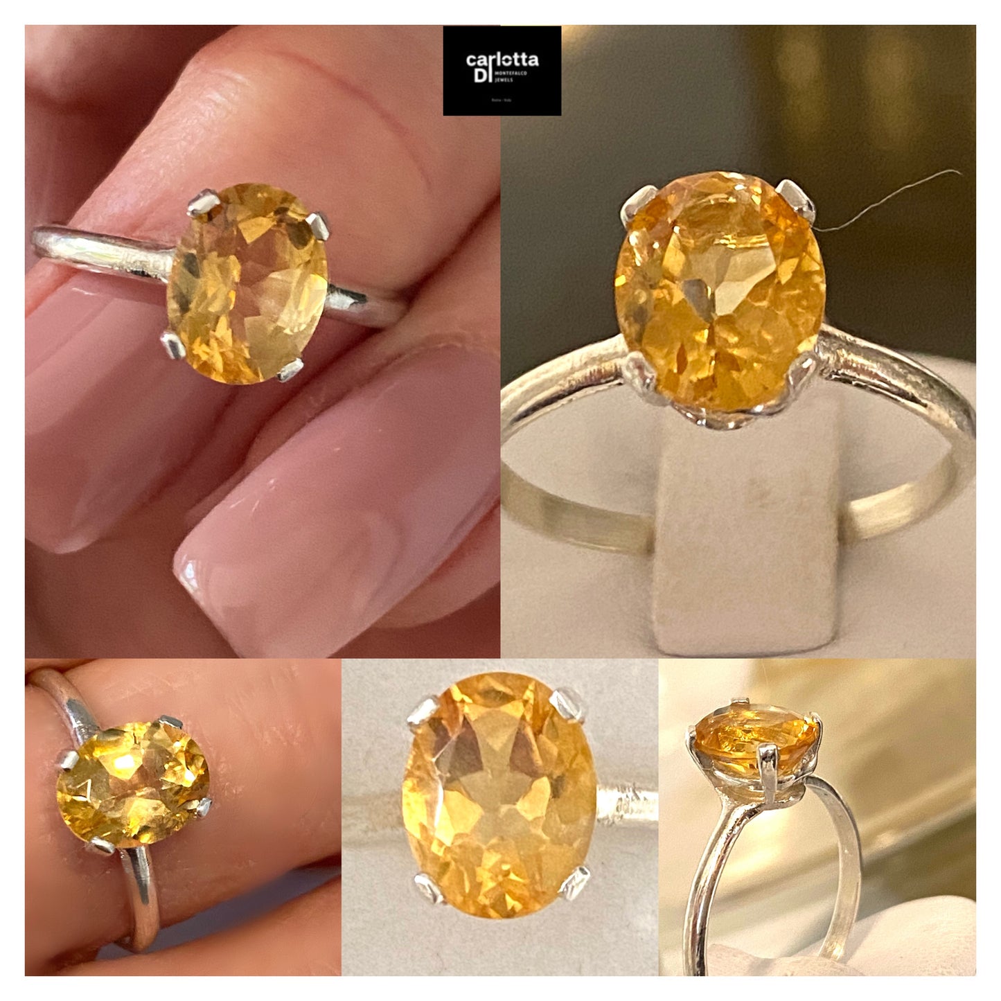 Anello Topazio 4 carati