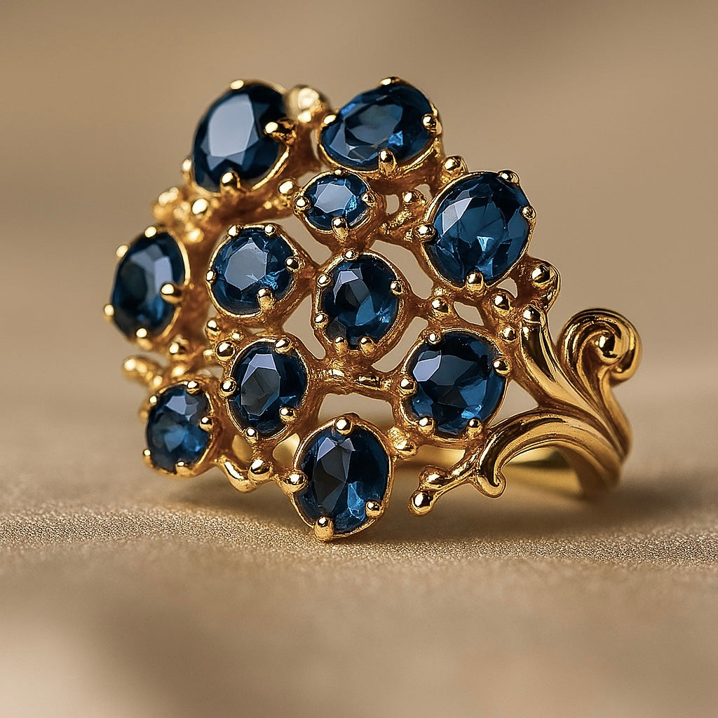 Blue Water Mirrors Ring