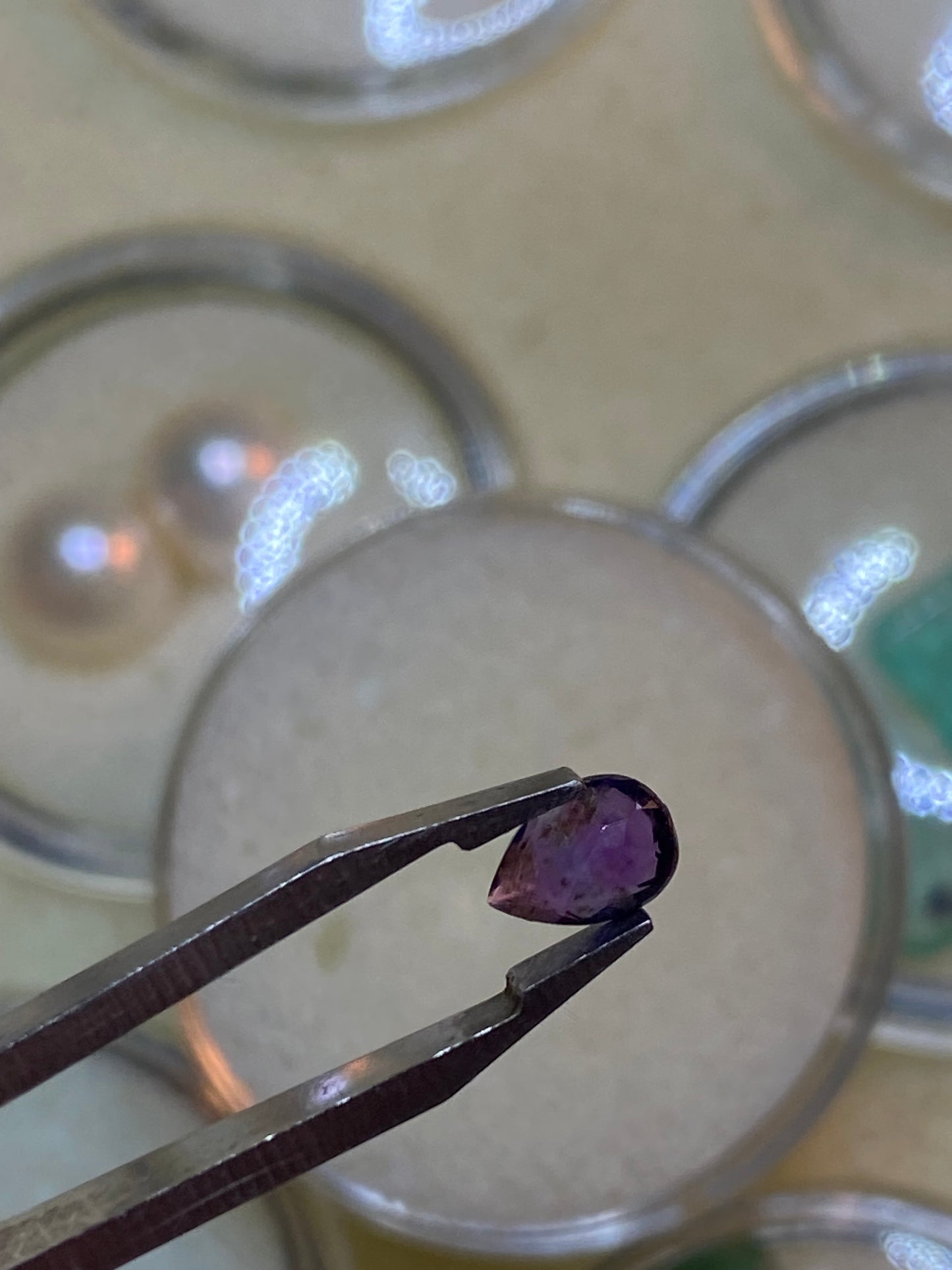 Ametista naturale - 1 ct - taglio goccia