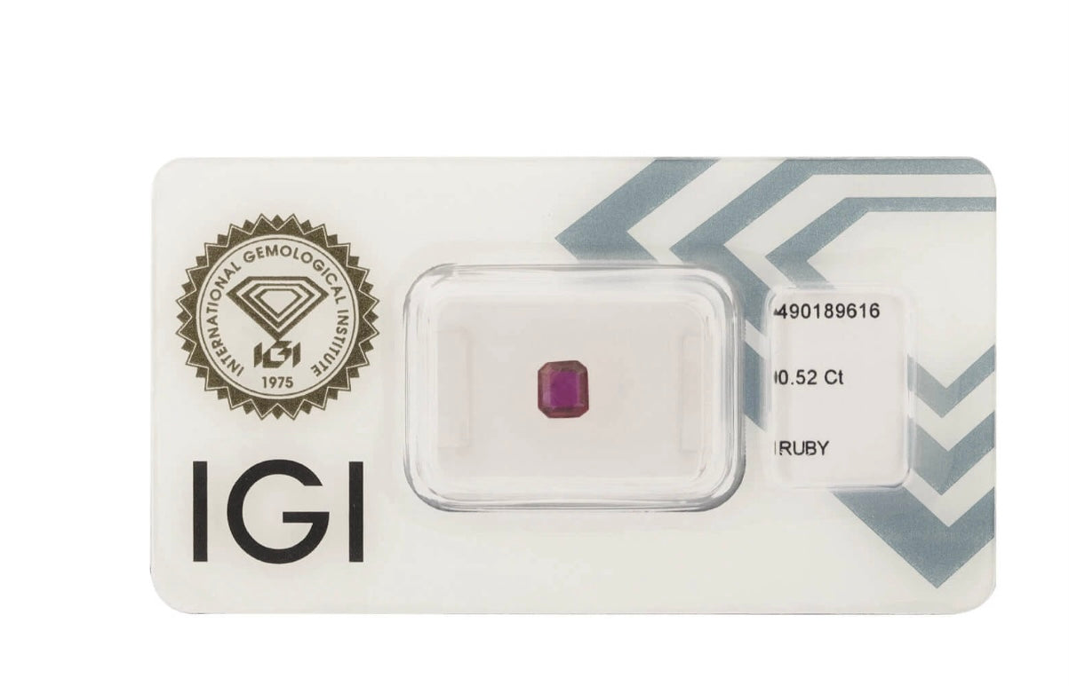 Rubino naturale - certificato IGI - 0,52 ct