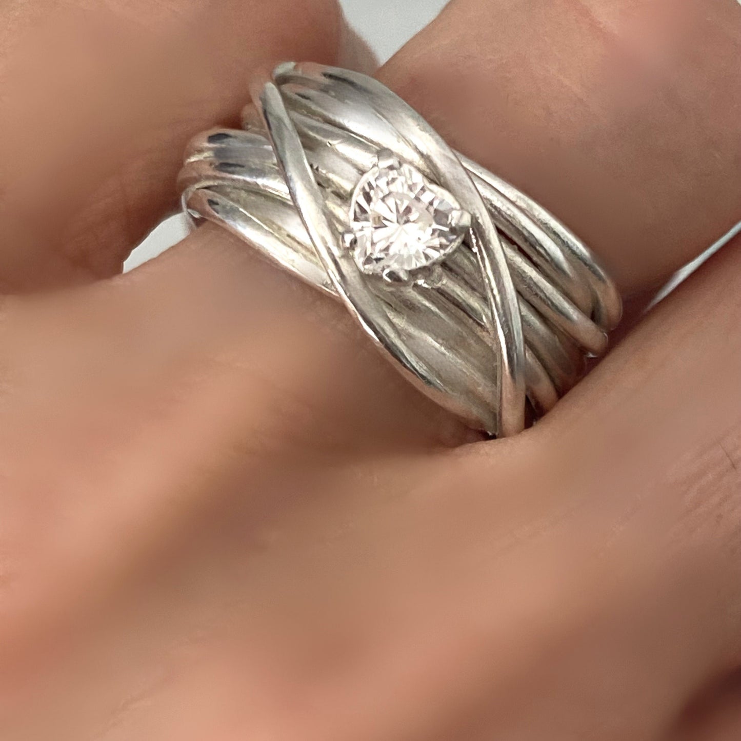 Anello Intrecci d’argento YoH