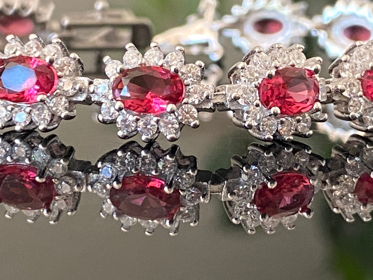 Bracciale Tennis Sissi - rosso rubino