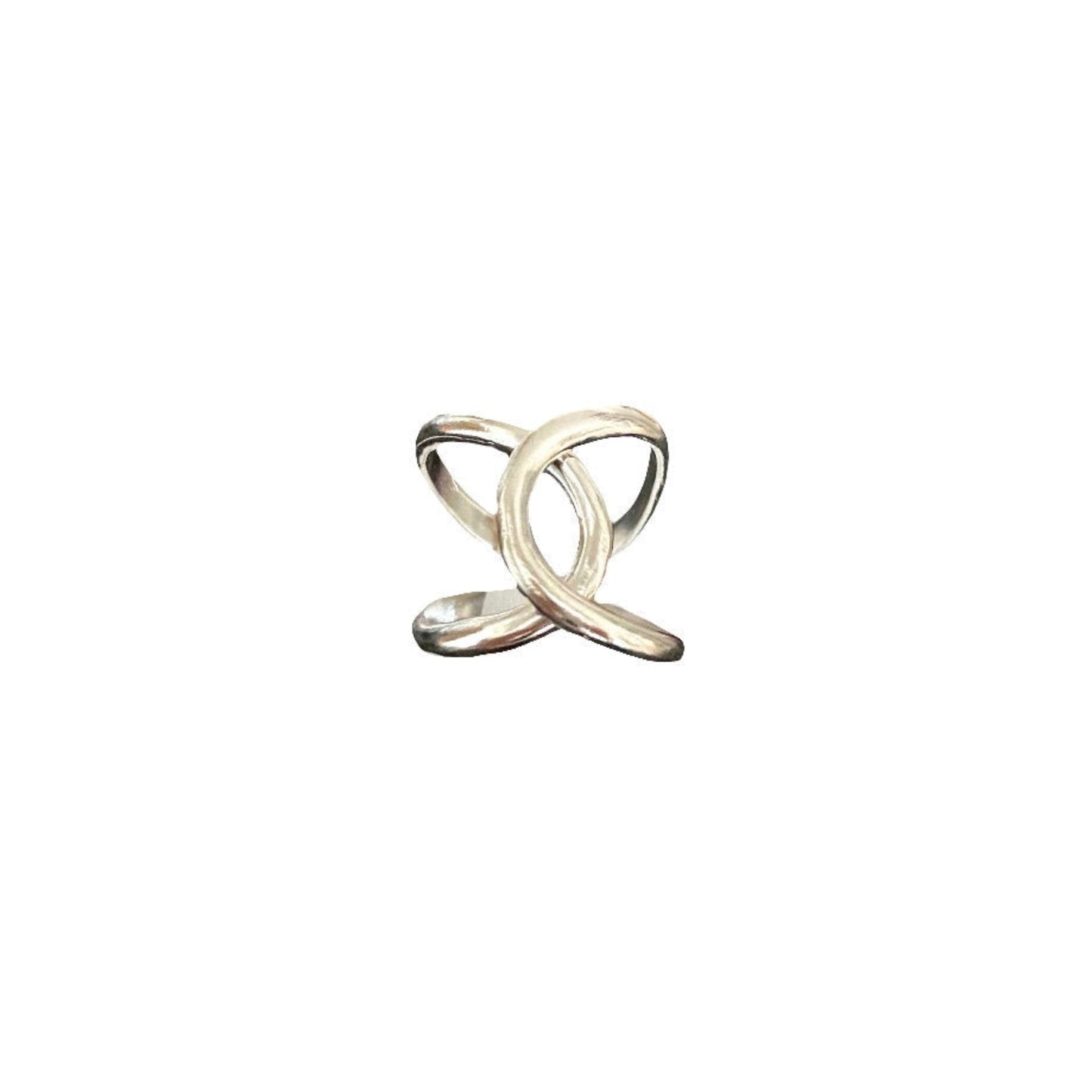 Anello Otto ♾️ L’Infinito in argento 925, vista frontale – Carlotta di Montefalco