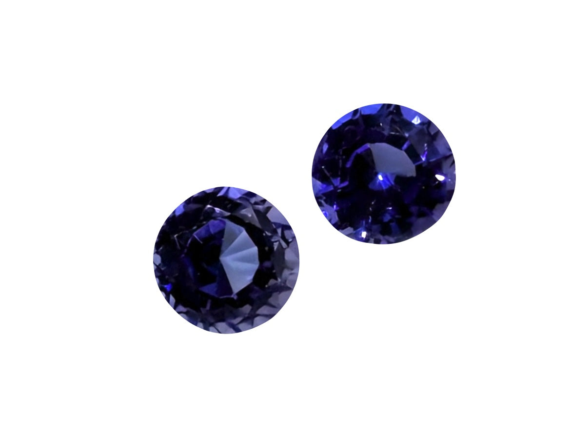 Tanzanite naturale blu viola 2,5 carati, pietra preziosa certificata