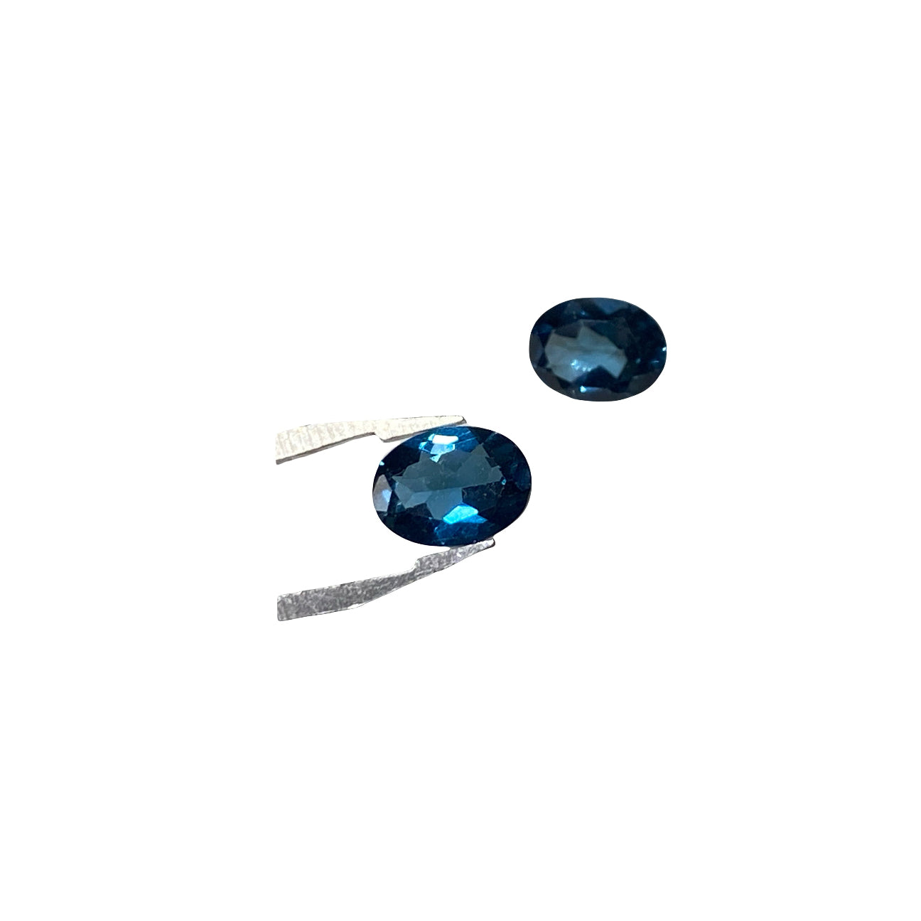 Topazio London blu naturale 3 carati, coppia pietra preziosa con prezzo per gioielli su misura