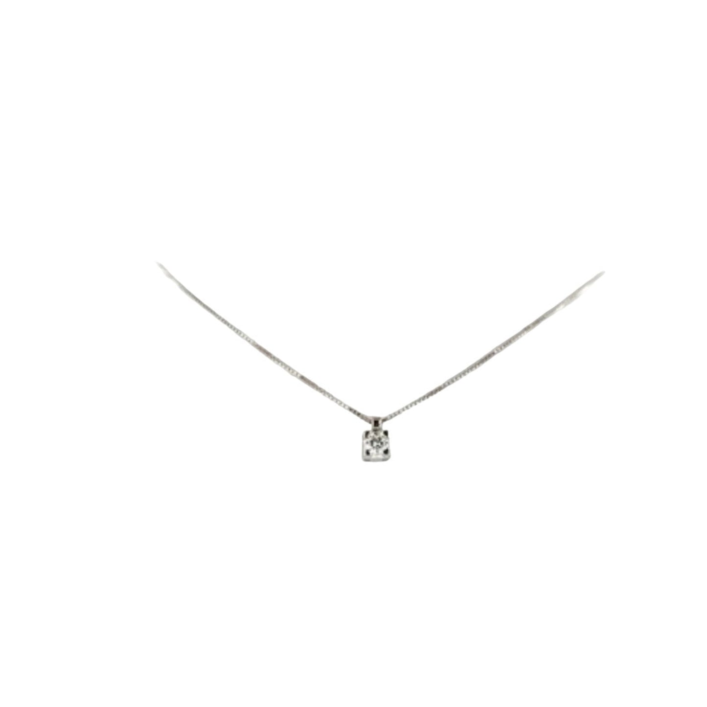 Collana Punto Luce 0,05 ct - in oro e diamante - 005DO