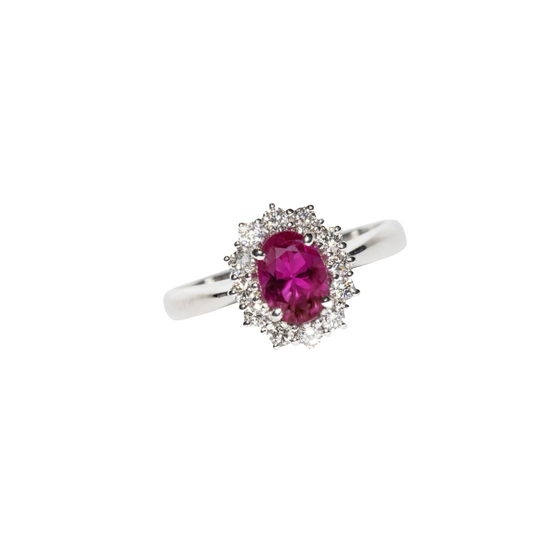 Princess Ruby and Diamond Ring