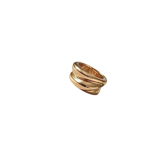 18k gold contemporary band ring | Fine jewelry Made in Italy Carlotta di Montefalco 
