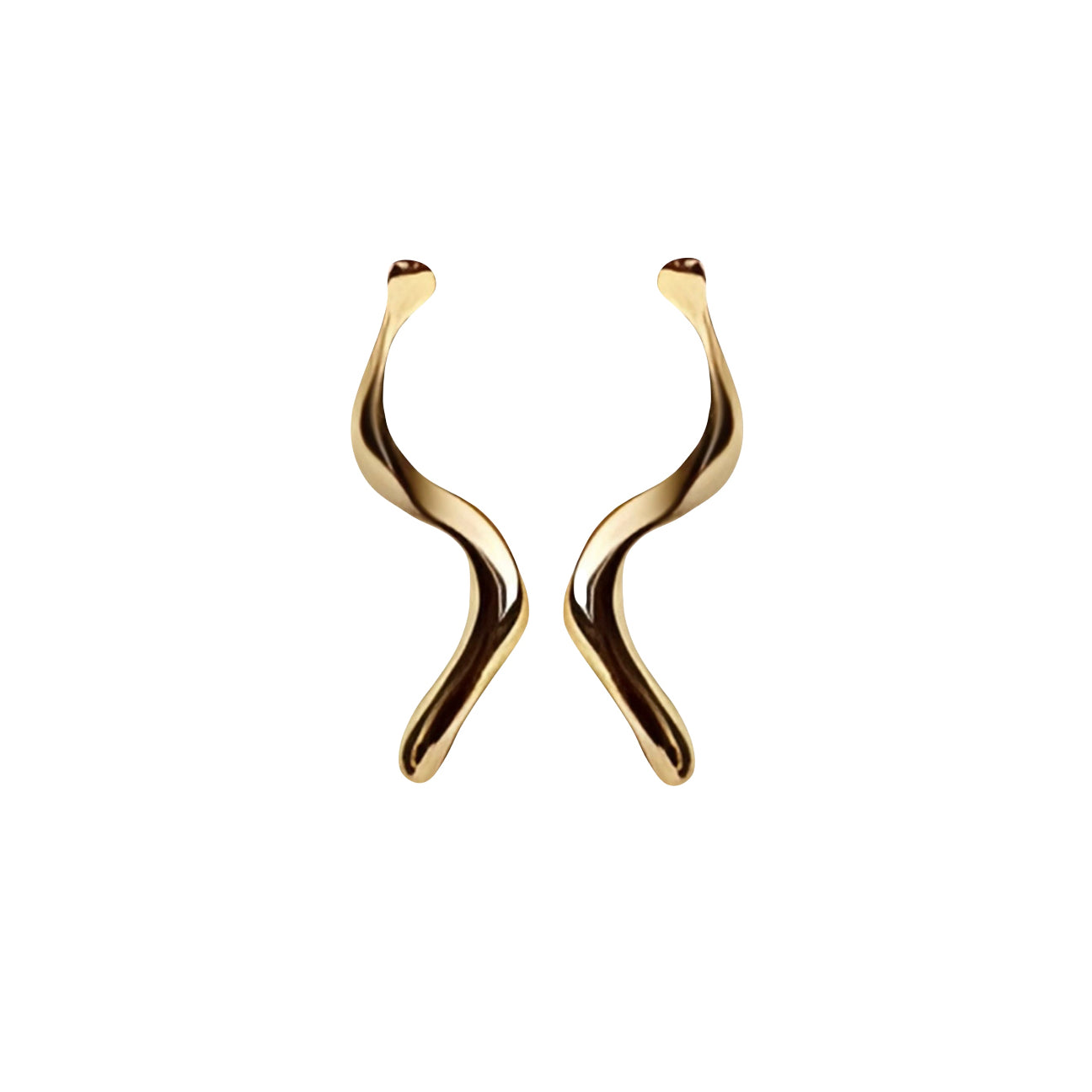 18k gold contemporary earrings fine jewelry Made in Italy