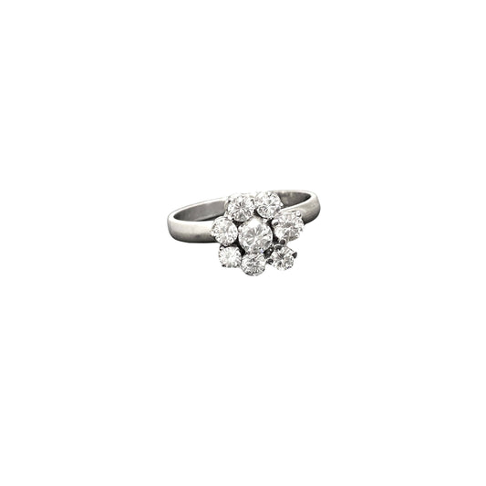 18k Gold Diamond Ring 2.60 Carats - Diamond Flower