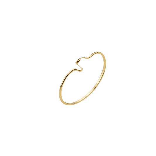 18k gold open bangle from the Metamorfosi collection, elegant minimalist gold bracelet, Carlotta di Montefalco