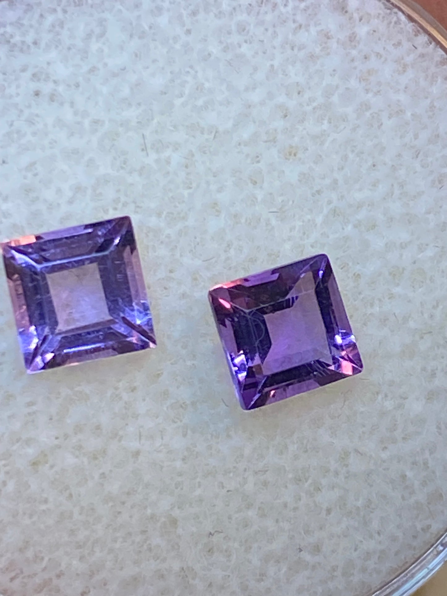 Ametista naturale - 2,5 ct - coppia