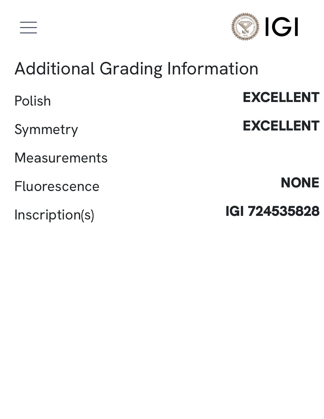 Diamante 0,50 ct col. D  VVS1 certificato IGI