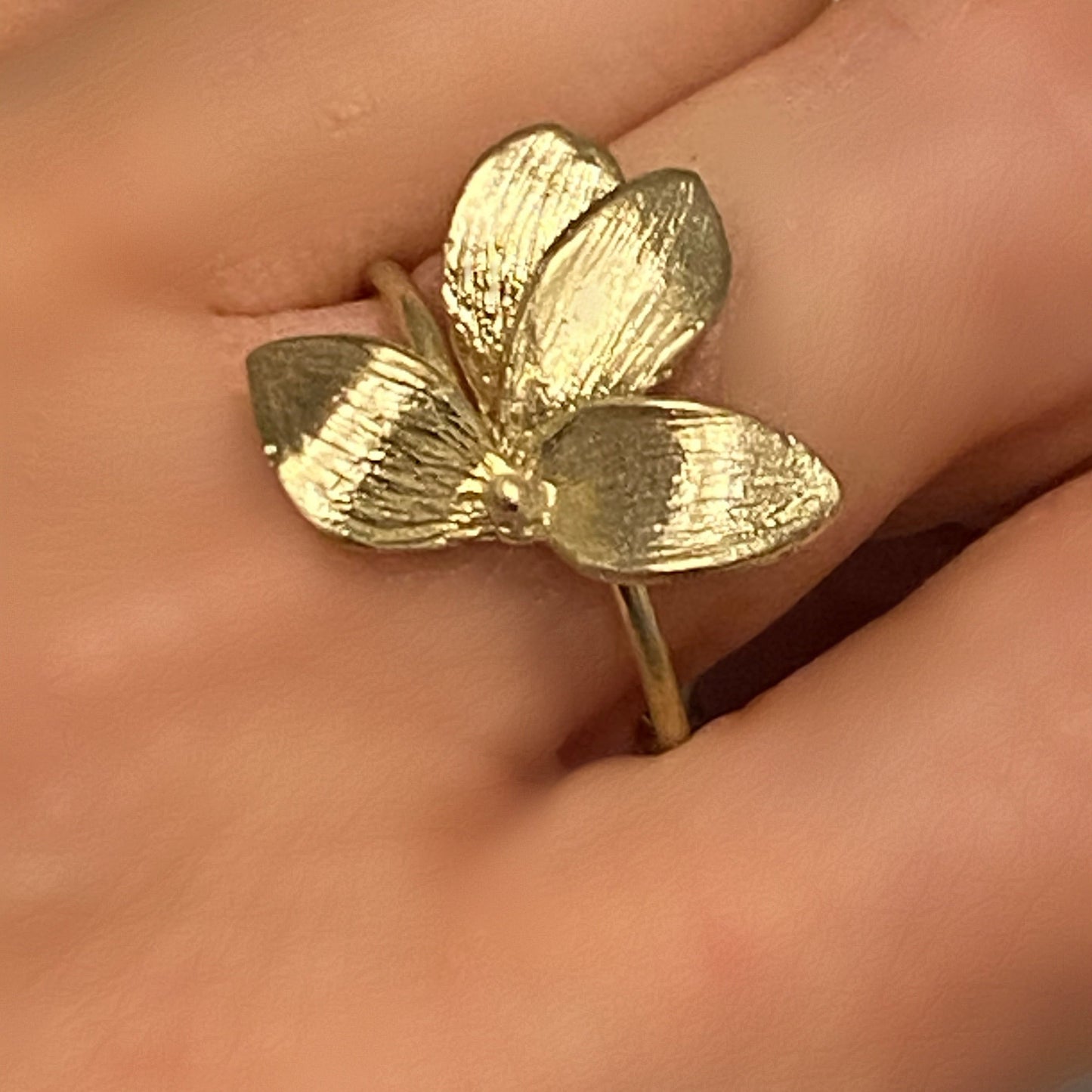 Anello Ete’ argento dorato