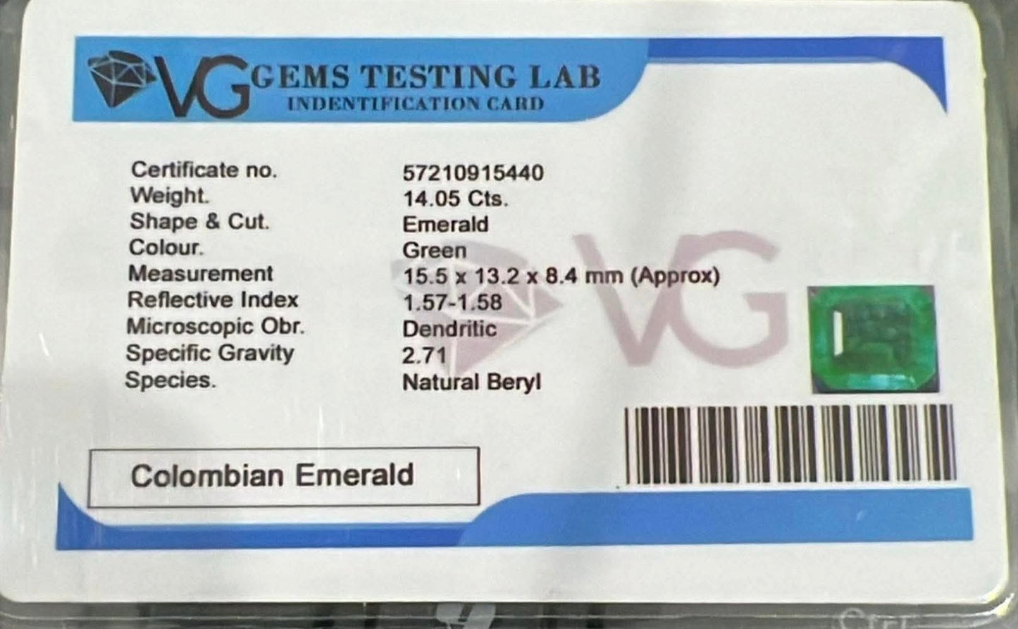 Smeraldo naturale -  2,71 ct