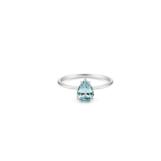 Anello con acquamarina dal design elegante Carlotta di Montefalco