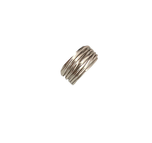 Anello intrecci di vita filo argento – vista dall’alto