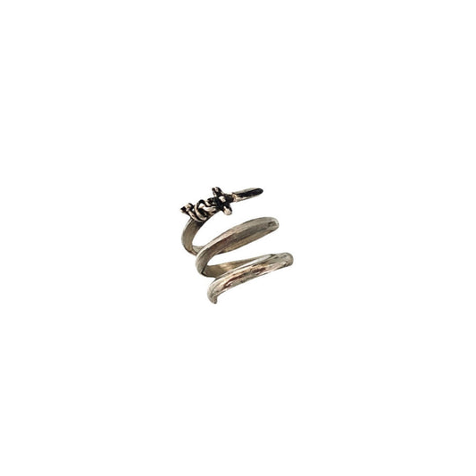 Anello Spartha in argento 925 vista frontale