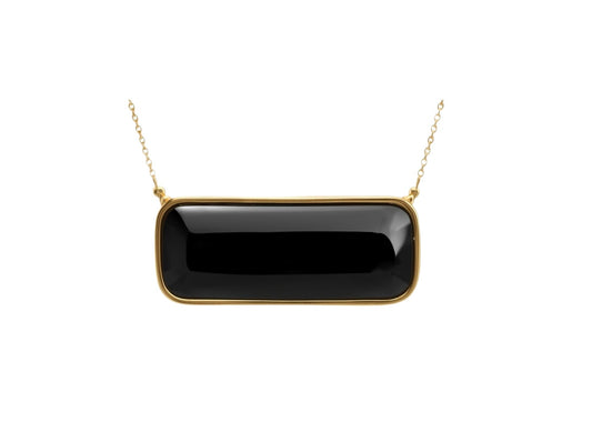 Collana in oro 750 con onice naturale gioielli design contemporaneo
