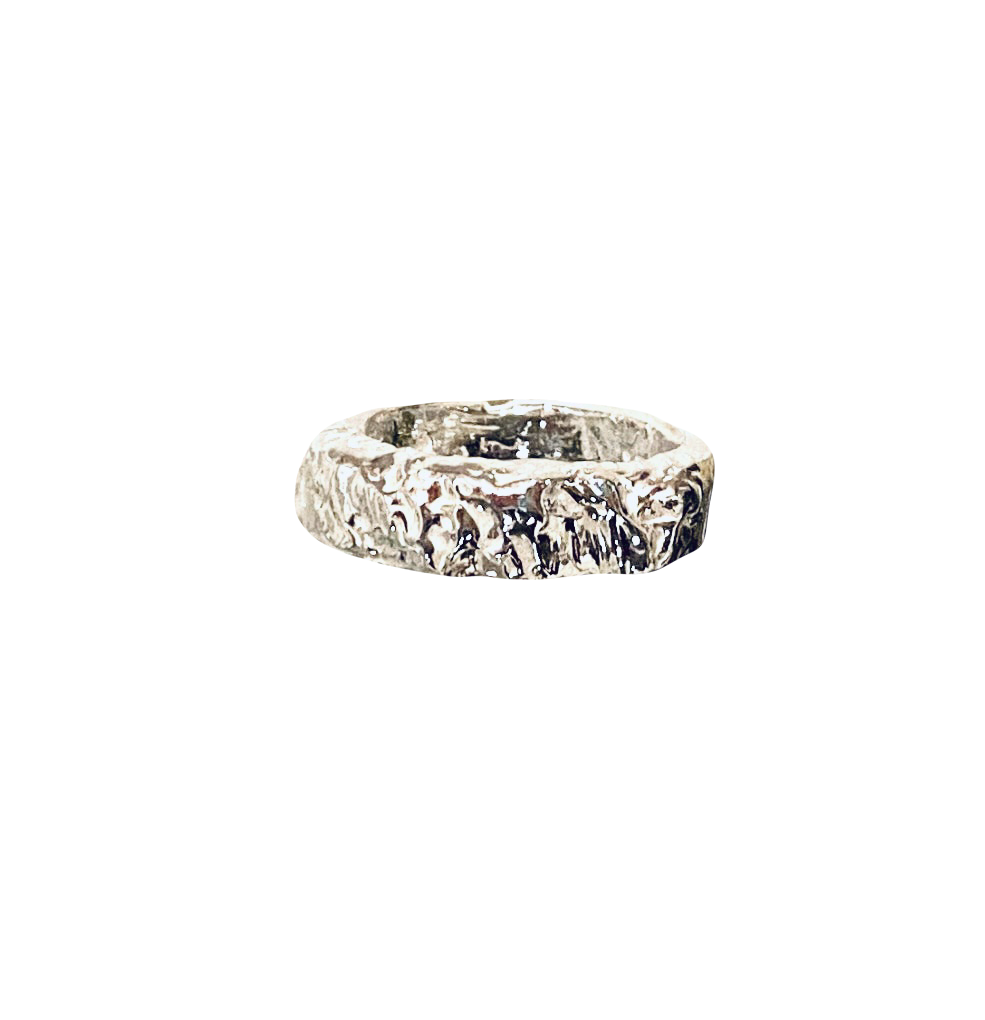 Silver geometric ring – Geo design by Carlotta di Montefalco