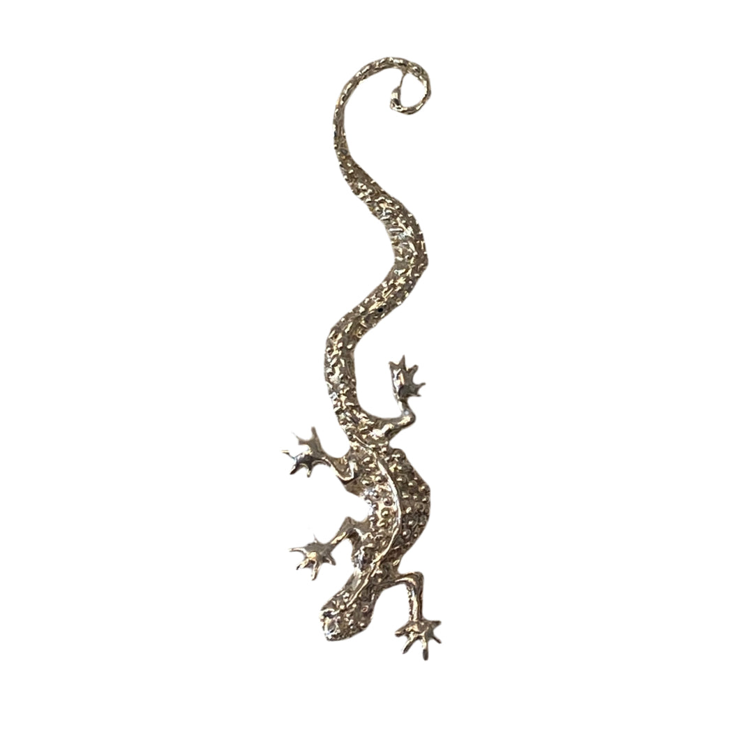Pendente 20Newton geco scultura in argento 925
