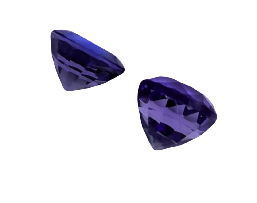 Pietra preziosa tanzanite naturale blu viola 2,5 ct, gemma certificata per gioielli 