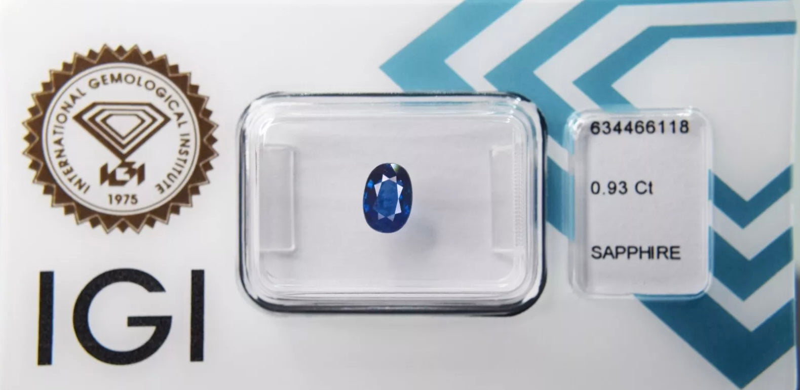 Pietra preziosa zaffiro naturale 1 carato, certificato IGI , ideale per gioielli su misura