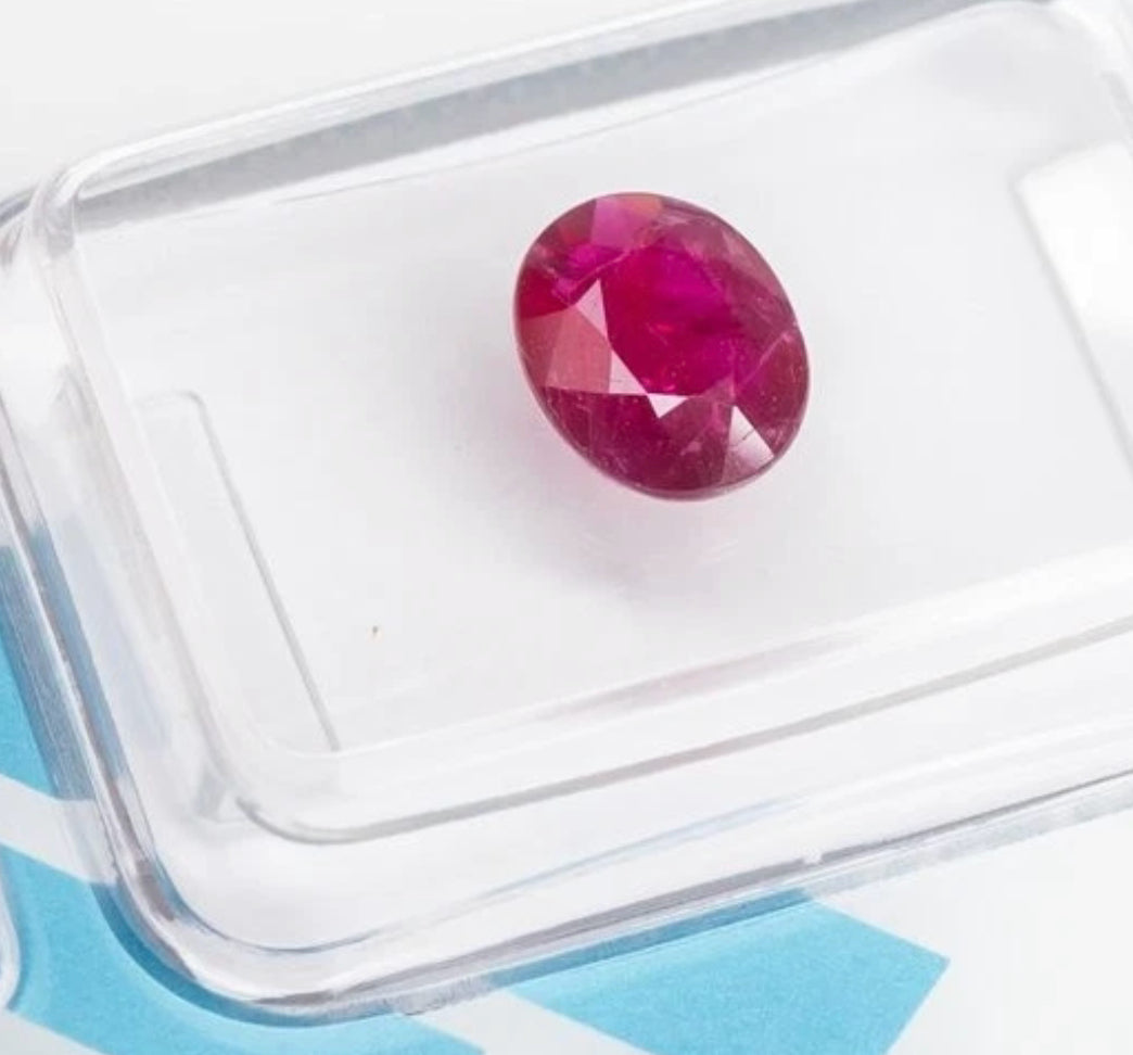 Rubino naturale - certificato IGI - 1,26 ct